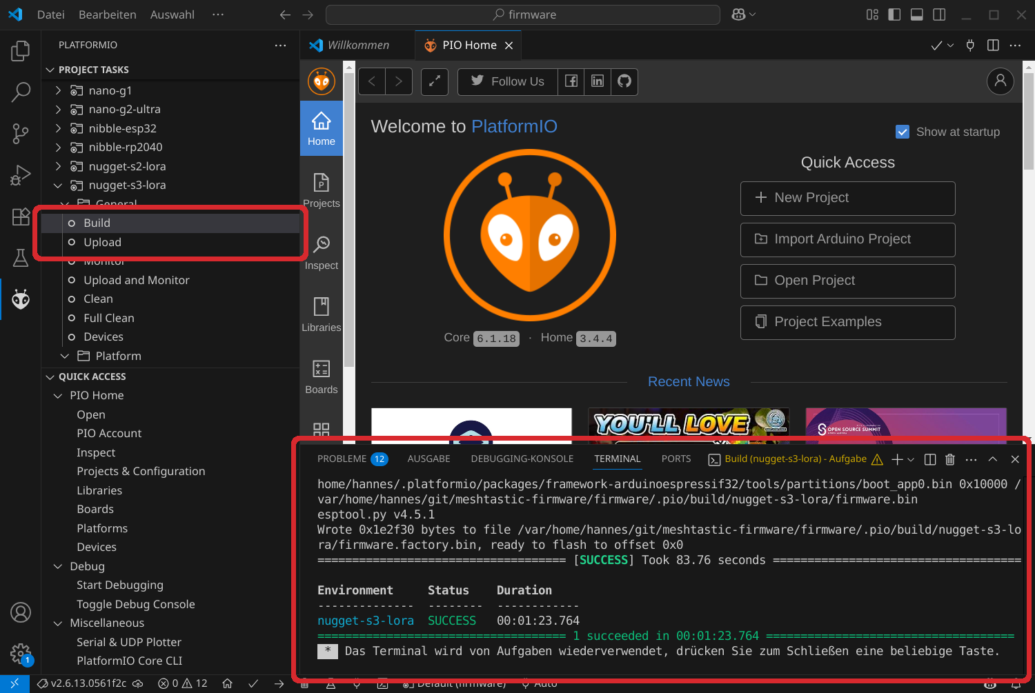 Ein erfolgreicher Build